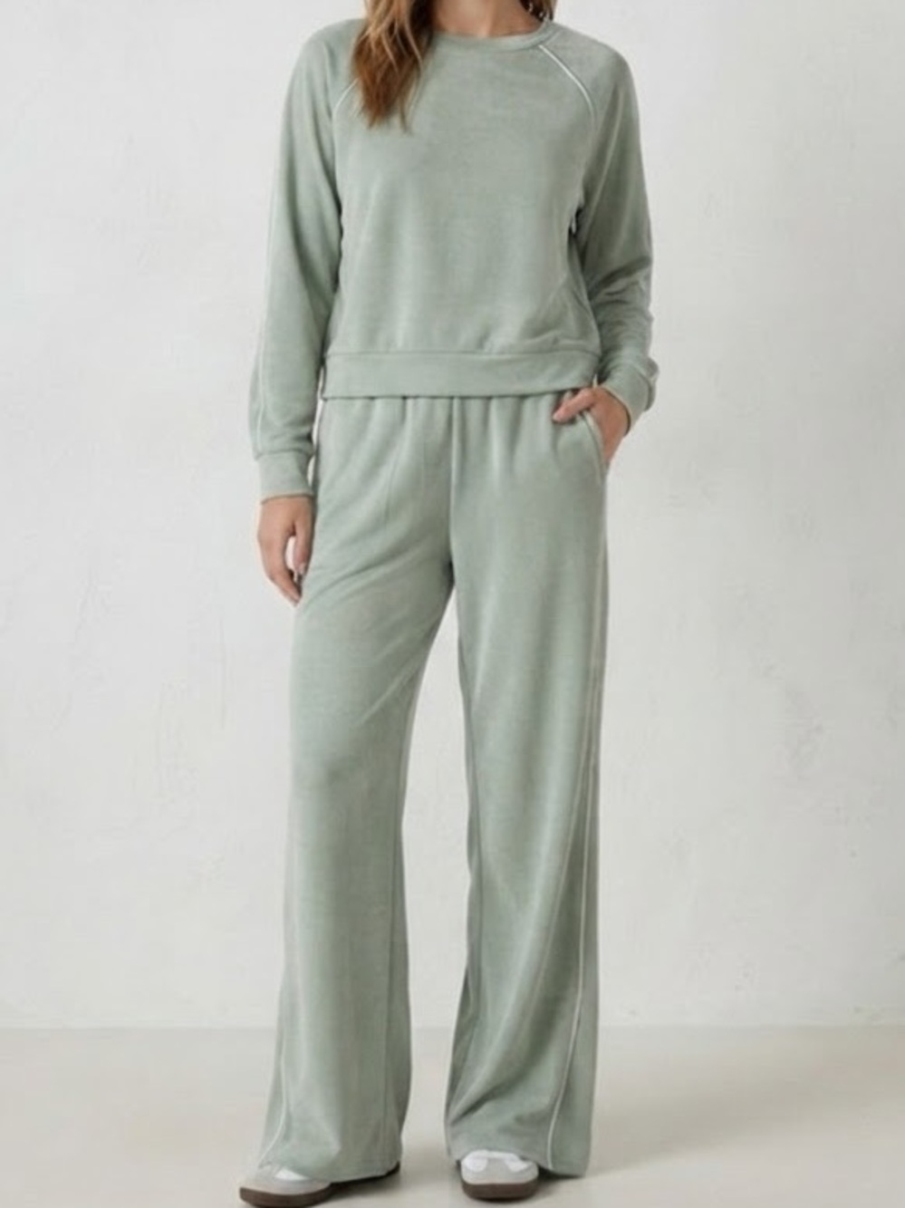 Green Envelope Sage Green Track Jogger Pants